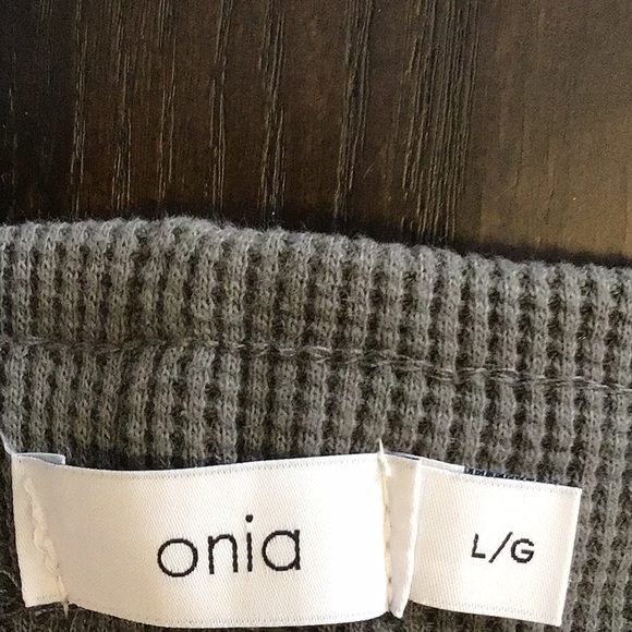 EUC Men’s L Grey Onia Waffleweave Joggers - Picture 4 of 8